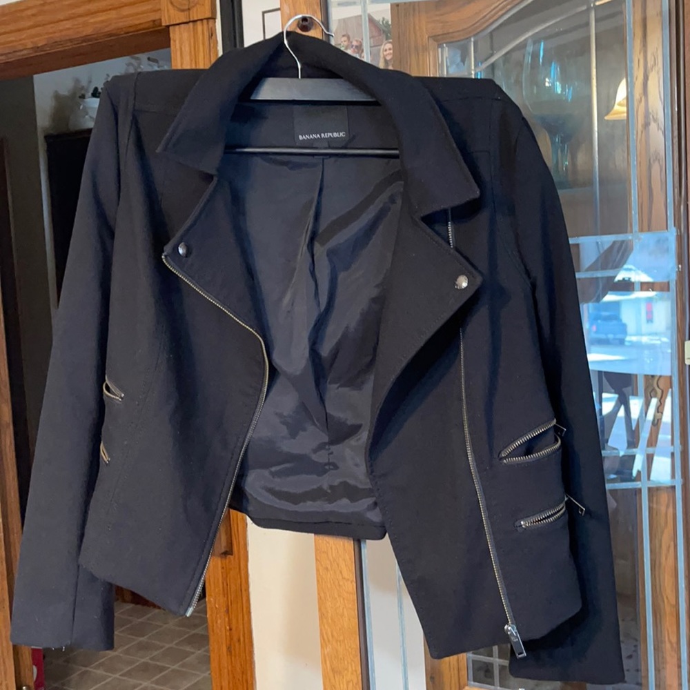 Black moto jacket